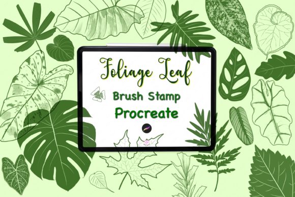 Download Procreate Brush Stamp Leaf Foliage - Brush stamp Collection