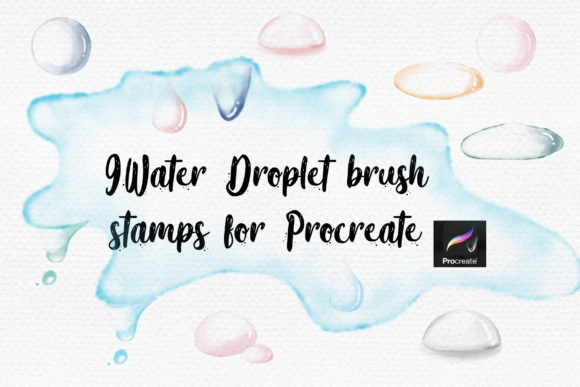 Download Water Droplet Brush Stamps Procreate - Brush stamp Collection
