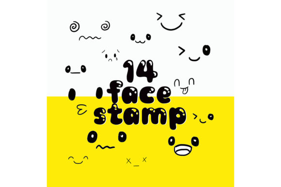Download Procreate Brush Stamp | 14 Emoji Doodle - Brush stamp Collection
