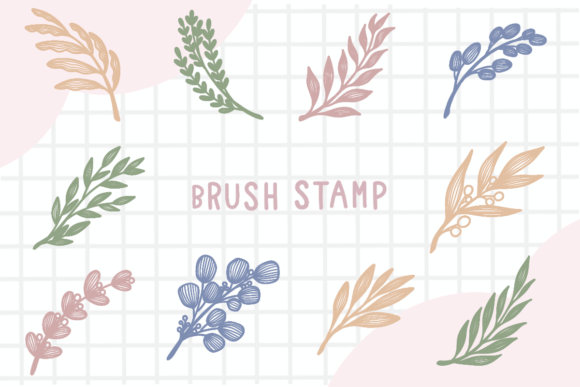 Download Line Art Leaf Brush Stamp Procreate - Stamp procreate Collection