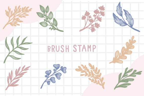 Download Line Art Leaf Brush Stamp Procreate - Stamp procreate Collection