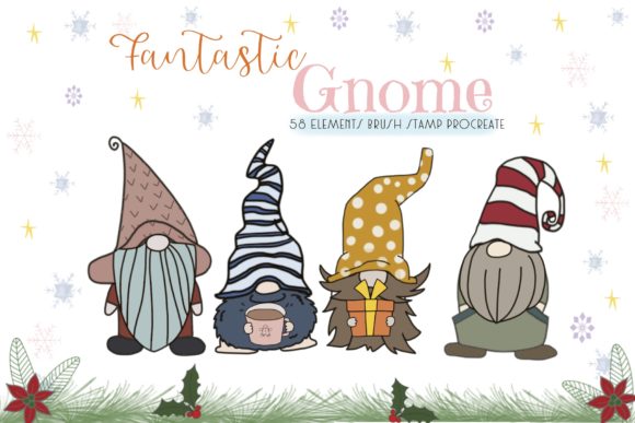 Download Fantastic Gnome 58 Brush Stamp Procreate - Stamp procreate Collection