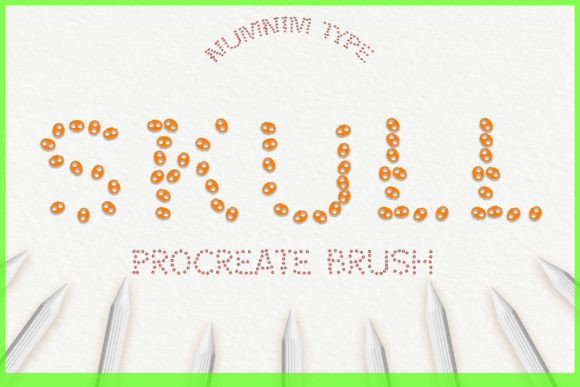 Download Procreate Brush Stamp Skull Kids a-Z - Brush stamp Collection