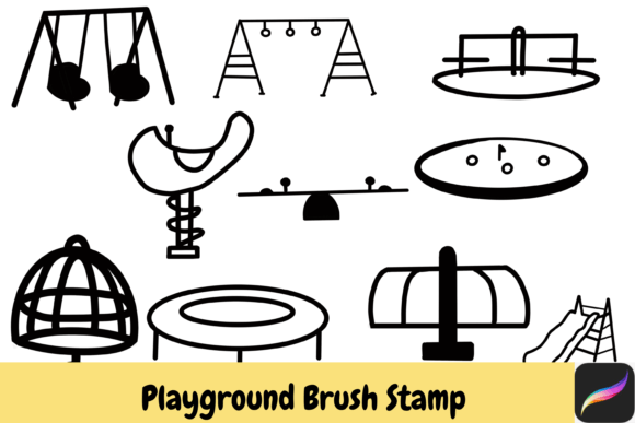 Download Playground Procreate Brush Stamps IPAD - Brush stamp Collection