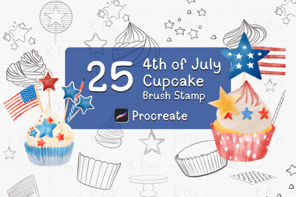 Download 25 Brush Stamp Procreate, Cupcake - Stamp procreate Collection