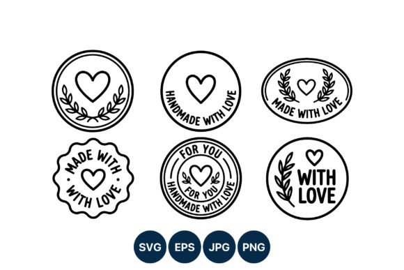 Download Handmade with Love Heart Stamp - Premium Resources