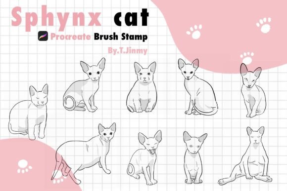Download Sphynx Cat Brush Stamp - Brush stamp Collection
