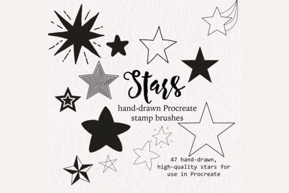 Download Procreate Star Brush Stamps - Brush stamp Collection