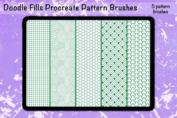 Download Doodle Fills 1 Procreate Pattern Brushes - Fill Collection