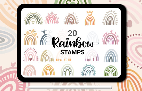 Download Brush Stamp Procreate - Rainbow - Stamp procreate Collection
