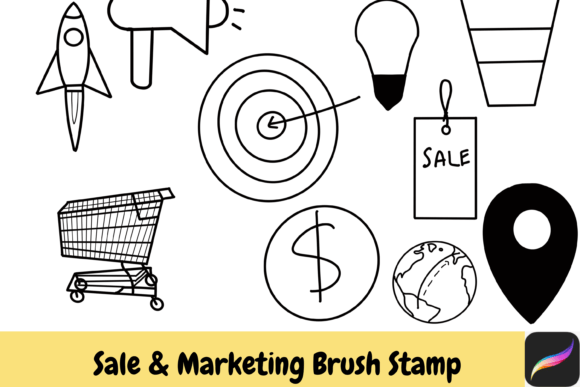 Download Marketing Procreate Brush Stamps IPAD - Brush stamp Collection