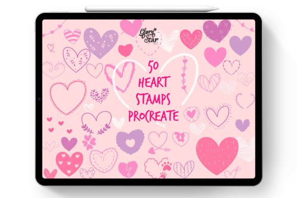 Download Procreate Heart Stamp Bundle - Premium Resources
