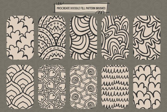 Download Doodlefill Procreate Pattern Brushes - Fill Collection