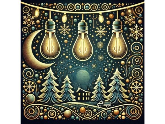 Download Holiday Lights with Textured Brush Detai - Textured brush Collection