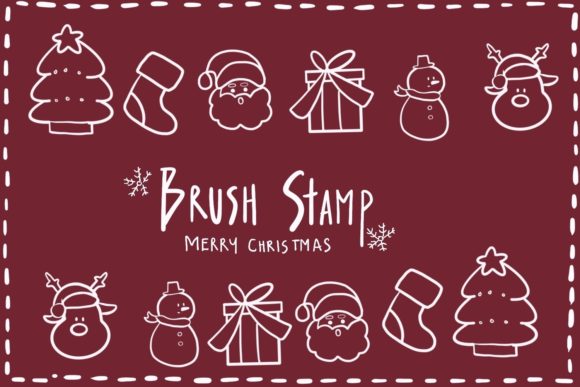Download Christmas Brush Stamp - Brush stamp Collection
