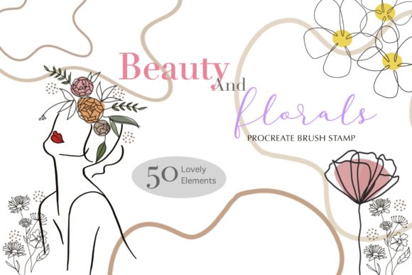 Download Beauty and Florals Procreate Brush Stamp - Brush stamp Collection