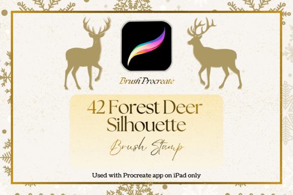 Download 42 Forest Deer Procreate Brush Stamp Set - Brush stamp Collection