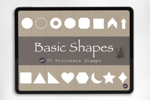 Download Basic Shape Procreate Brush Stamp - Brush stamp Collection