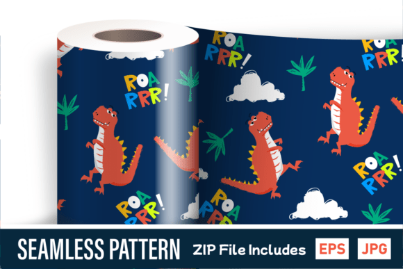 Download Cute Cartoon Dino Fabric Print - Fabric print Collection