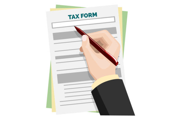 Download Fill Tax Form Icon. Hand Writing Documen - Fill Collection