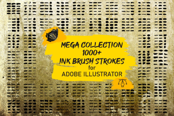 Download Ink Textured Brush. Grunge Strokes - Textured brush Collection