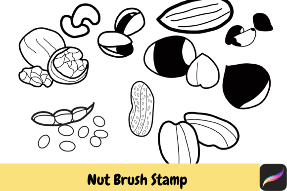 Download Nut Grain Procreate Brush Stamps IPAD - Brush stamp Collection