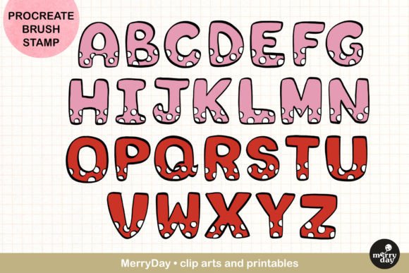 Download ABC Procreate Brush Stamp Polka Dot - Brush stamp Collection