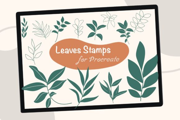 Download Leaves Procreate Brush Stamps - Brush stamp Collection